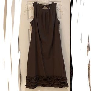 Brown sleeveless sheath dress - S - RU Cowgirl
